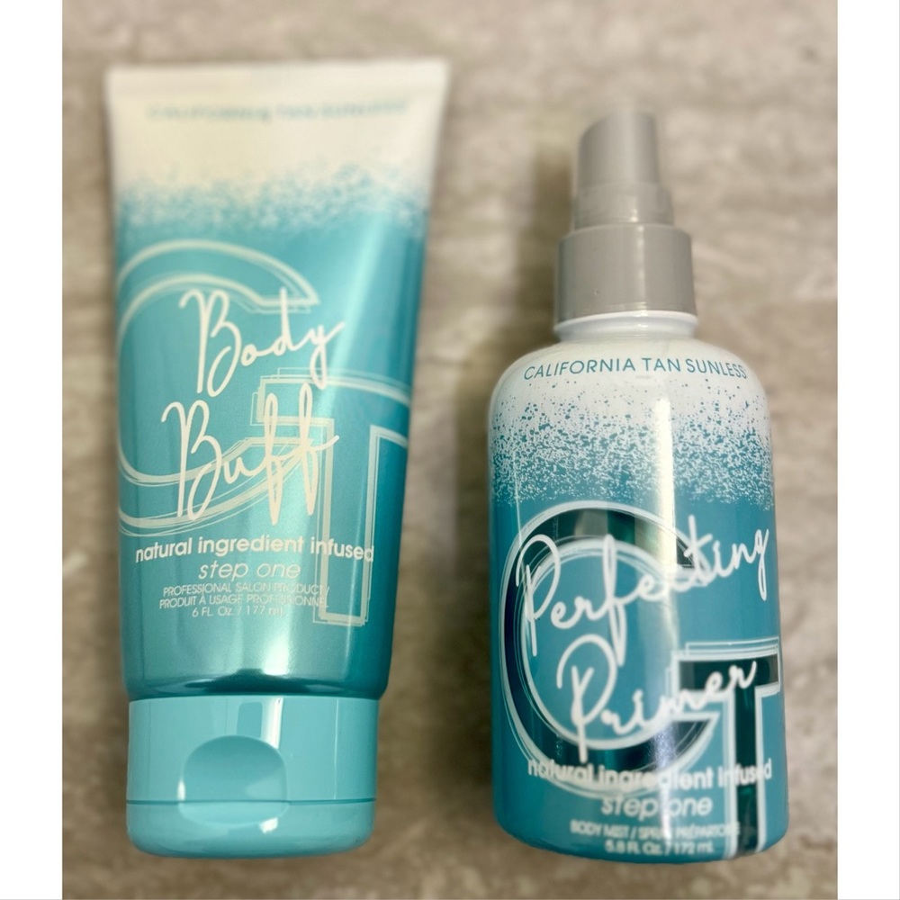 BRAND NEW California Tan Sunless Perfecting Primer + Body Buff | Step One Bundle